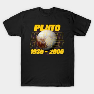 Pluto Never Forget Synthwave Neon Style T-Shirt